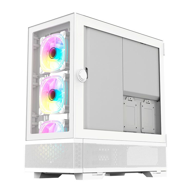 Gabinete Gamer Acegeek Redemption F491 Glass, Full-Tower, Lateral de Vidro, Branco, AG-REDEMPTION-F491-WH