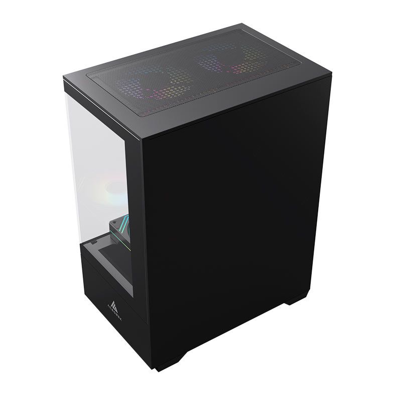 Gabinete Gamer Acegeek Shadow, Mini-Tower, Lateral de Vidro, Preto, AG-SHADOW-BK