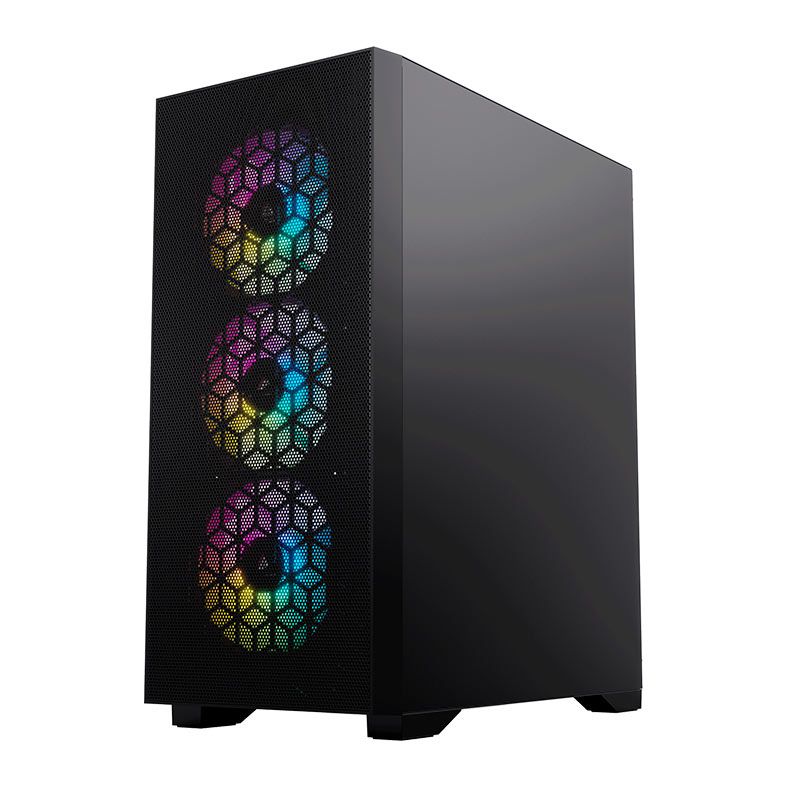 Gabinete Gamer Acegeek Shield D440, Mid-Tower, Lateral de Vidro, Preto, AG-SHIELD-D440-BK