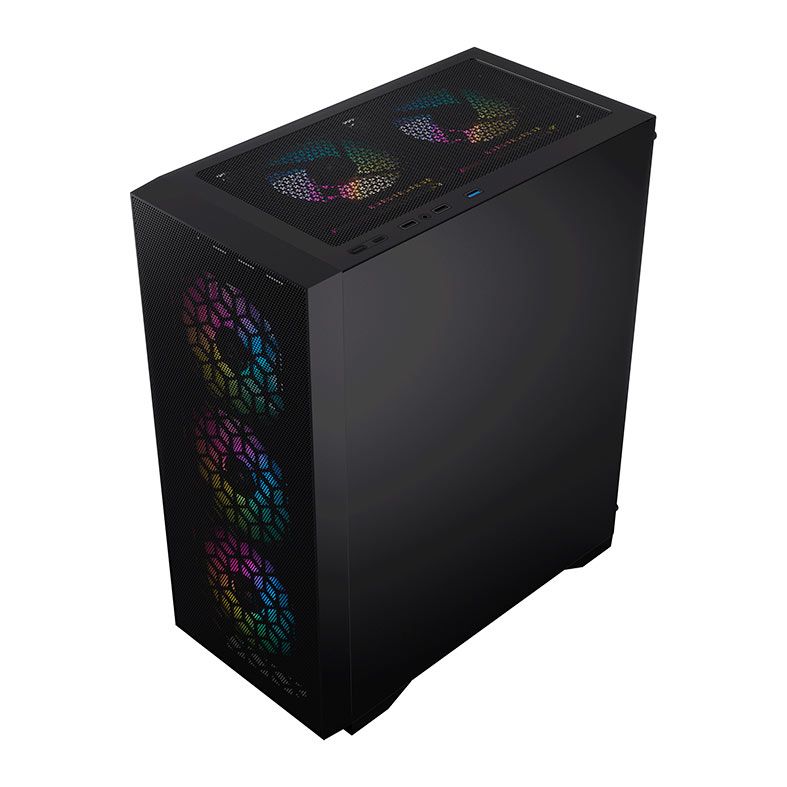Gabinete Gamer Acegeek Shield D440, Mid-Tower, Lateral de Vidro, Preto, AG-SHIELD-D440-BK