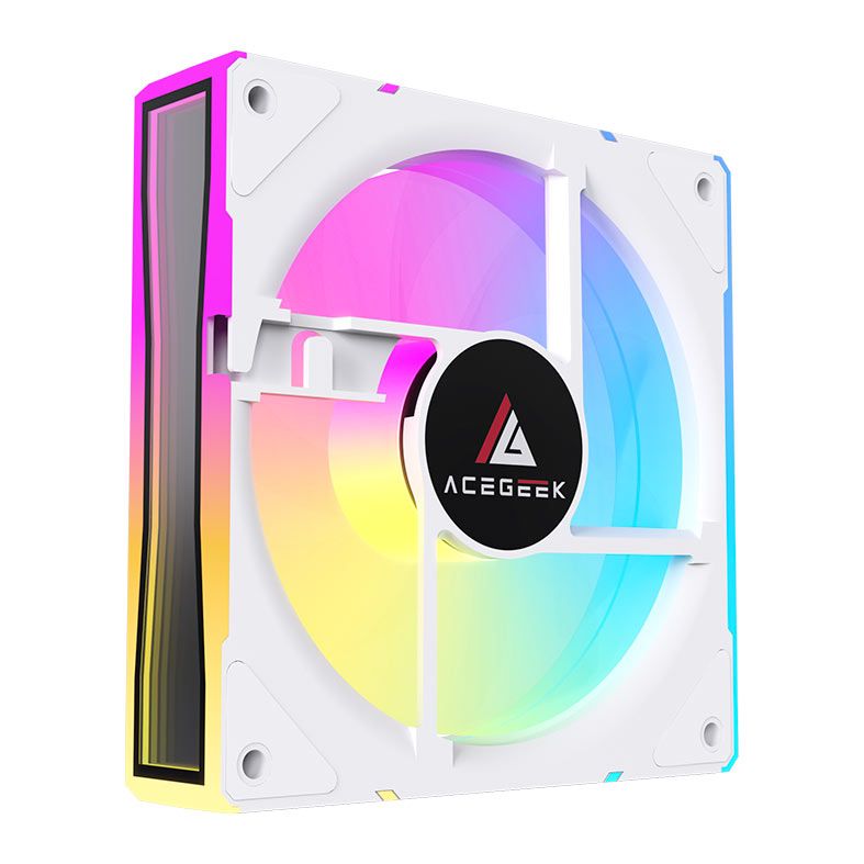 Kit Ventoinhas Acegeek Silverline, ARGB, 5x120mm, Branco, AG-SILVERLINE5X1-WH