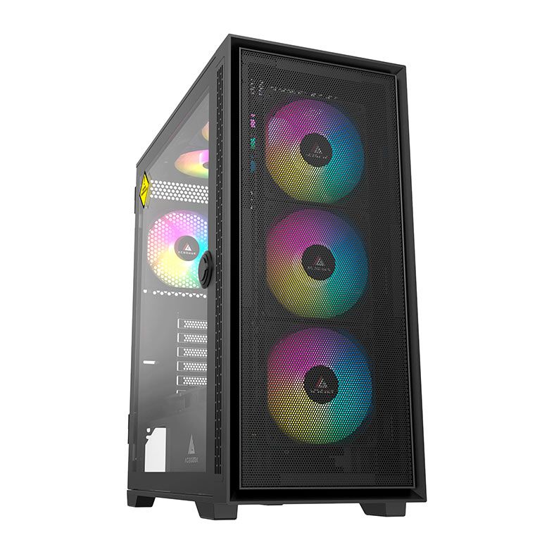 Gabinete Gamer Acegeek Storm C415, Mid-Tower, Lateral de Vidro, Preto, AG-STORM-C415-BK
