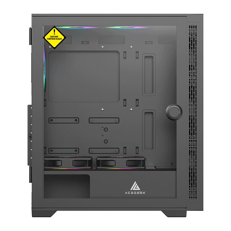 Gabinete Gamer Acegeek Storm C415, Mid-Tower, Lateral de Vidro, Preto, AG-STORM-C415-BK
