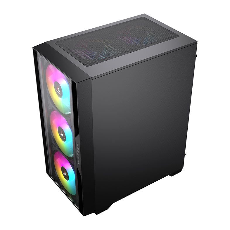 Gabinete Gamer Acegeek Stratus Glass, Mid-Tower, Lateral de Vidro, Preto, AG-STRATUS-GLASS-BK