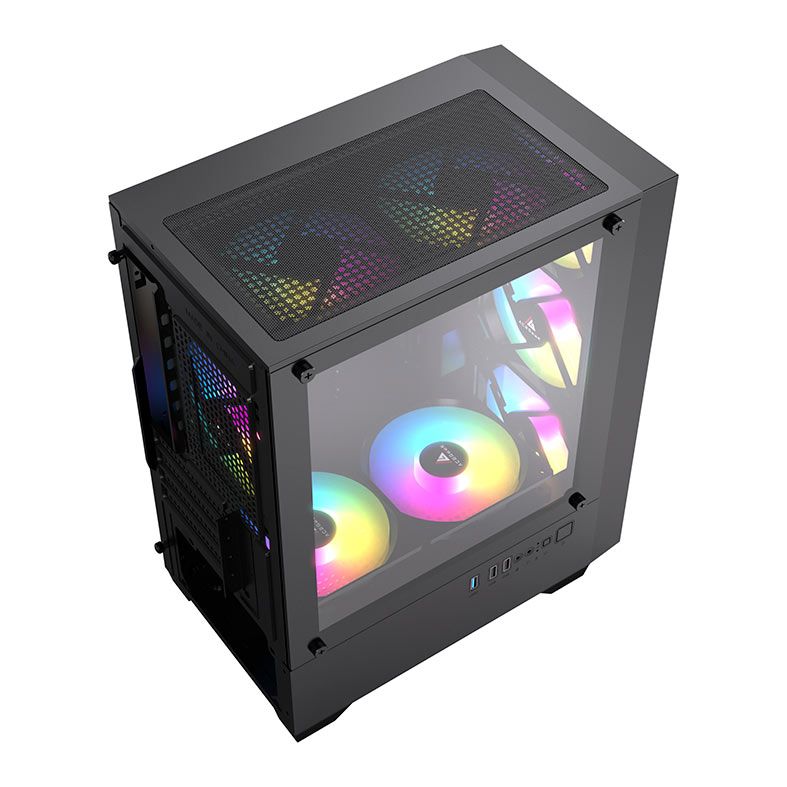 Gabinete Gamer Acegeek Stratus Glass, Mid-Tower, Lateral de Vidro