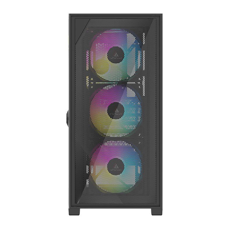 Gabinete Gamer Acegeek Striker A411 Mesh, Mid-Tower, Lateral de Vidro, Preto, AG-STRIKER-A411-BK