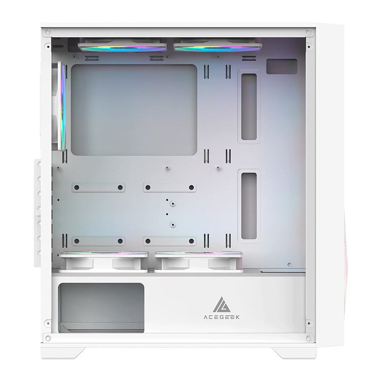 Gabinete Gamer Acegeek Striker A411, Mid-Tower, Lateral de Vidro, Branco, AG-STRIKER-A411-WH