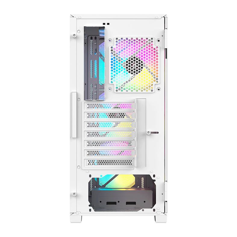 Gabinete Gamer Acegeek Striker A411, Mid-Tower, Lateral de Vidro, Branco, AG-STRIKER-A411-WH