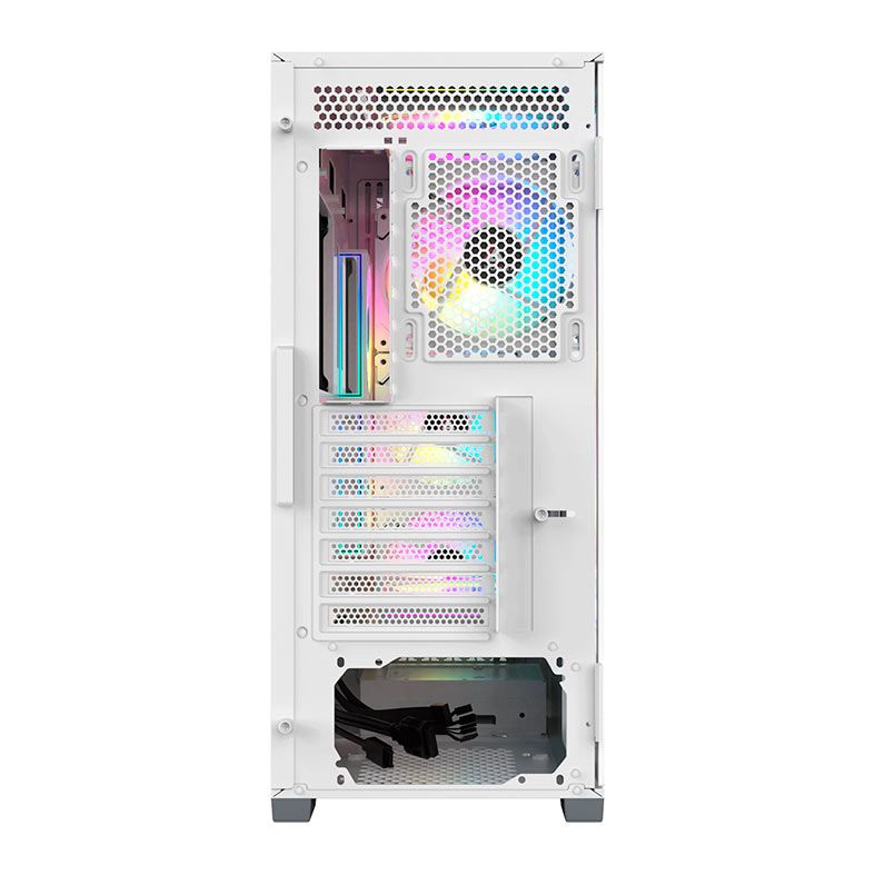 Gabinete Gamer Acegeek Surge- M, Mid-Tower, Lateral de Vidro, Branco, AG-SURGE-M-WH