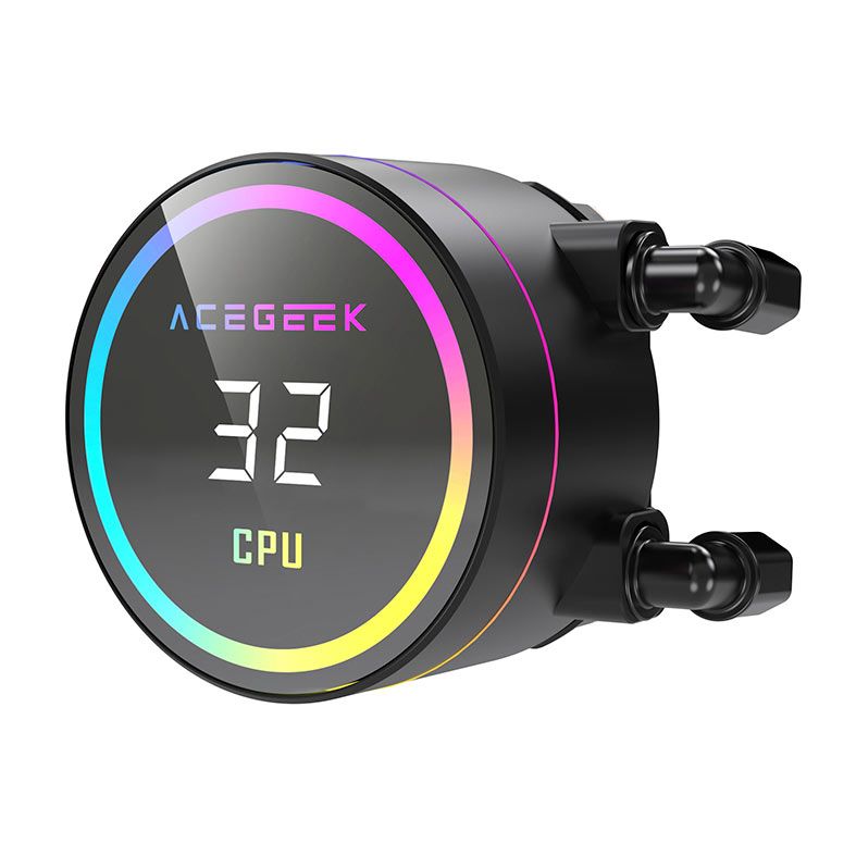 Water Cooler Acegeek Temp C240, ARGB, 240mm, Preto, AG-TEMPC240-BK
