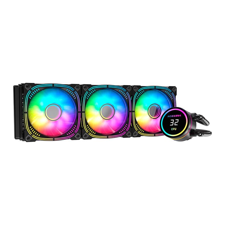 Water Cooler Acegeek Temp C360, ARGB, 360mm, Preto, AG-TEMPC360-BK