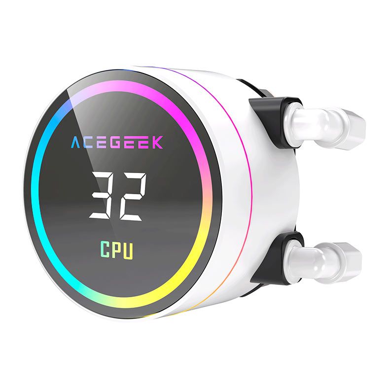 Water Cooler Acegeek Temp C360, ARGB, 360mm, Branco, AG-TEMPC360-WH