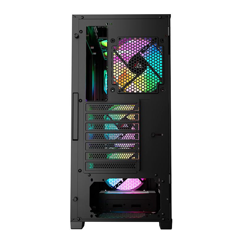 Gabinete Gamer Acegeek Tempest A370, Mid-Tower, Lateral de Vidro, Preto, AG-TEMPEST-A370-BK