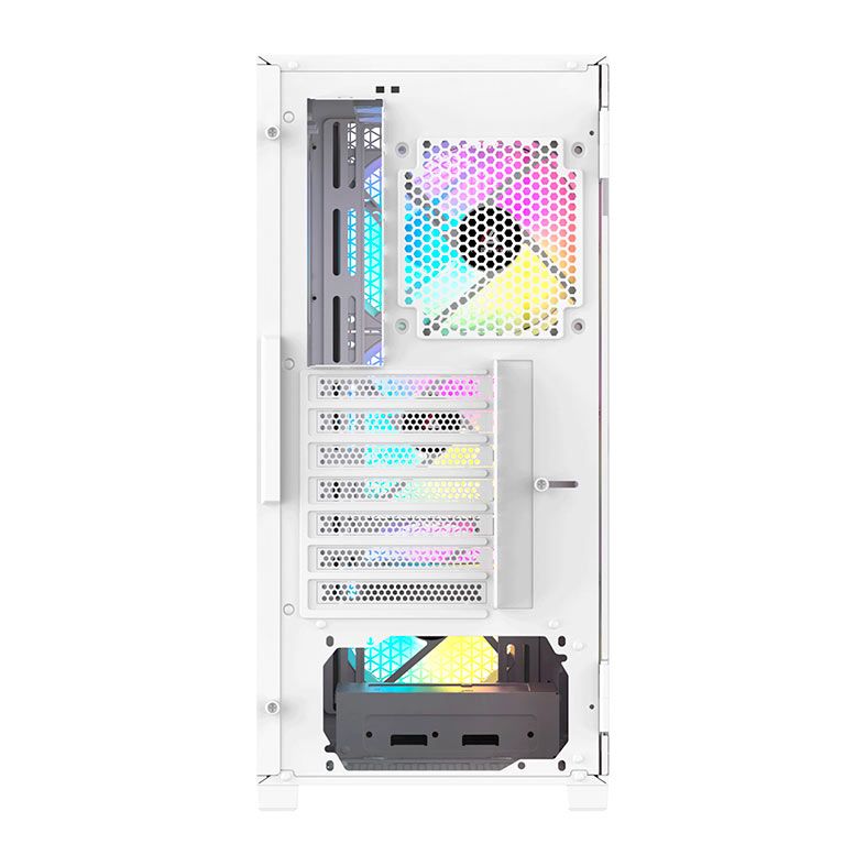 Gabinete Gamer Acegeek Tempest A370, Mid-Tower, Lateral de Vidro, Branco, AG-TEMPEST-A370-WH