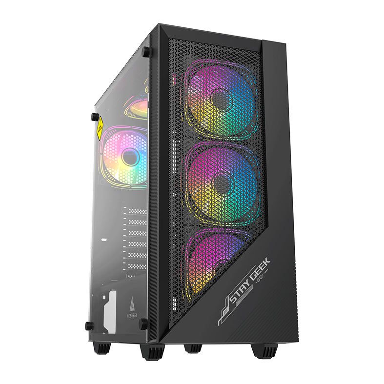 Gabinete Gamer Acegeek Utopia K445, Mid-Tower, Lateral de Vidro, Preto, AG-UTOPIA-K445-BK