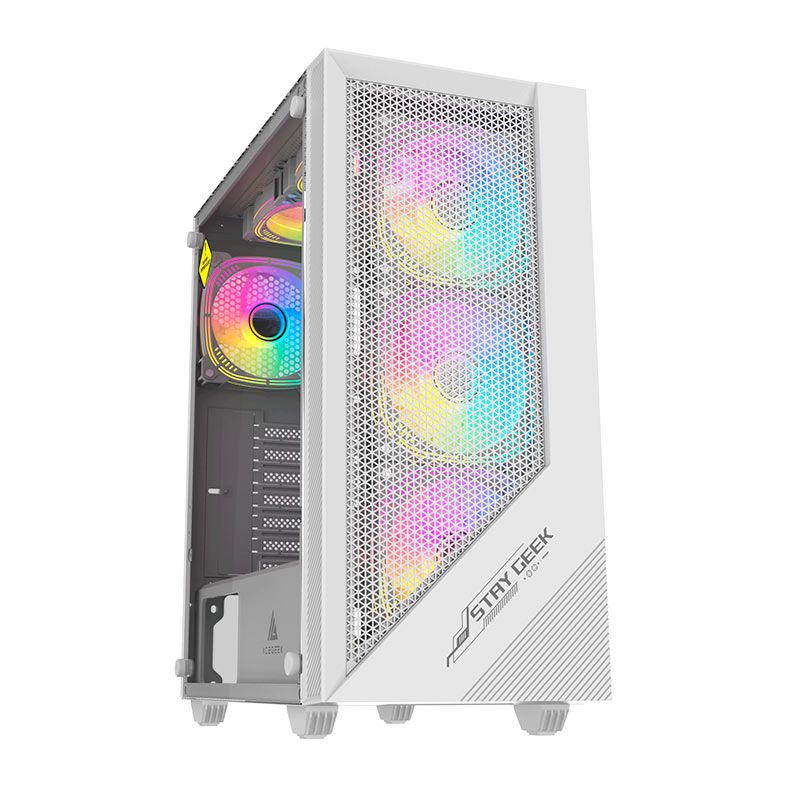 Gabinete Gamer Acegeek Utopia K445, Mid-Tower, Lateral de Vidro, Branco, AG-UTOPIA-K445-WH