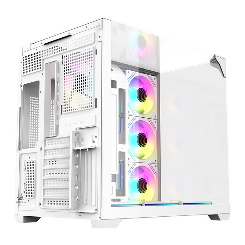 Gabinete Gamer Acegeek Viewmax, Mid-Tower, Lateral de Vidro, Branco, AG-VIEWMAX-WH