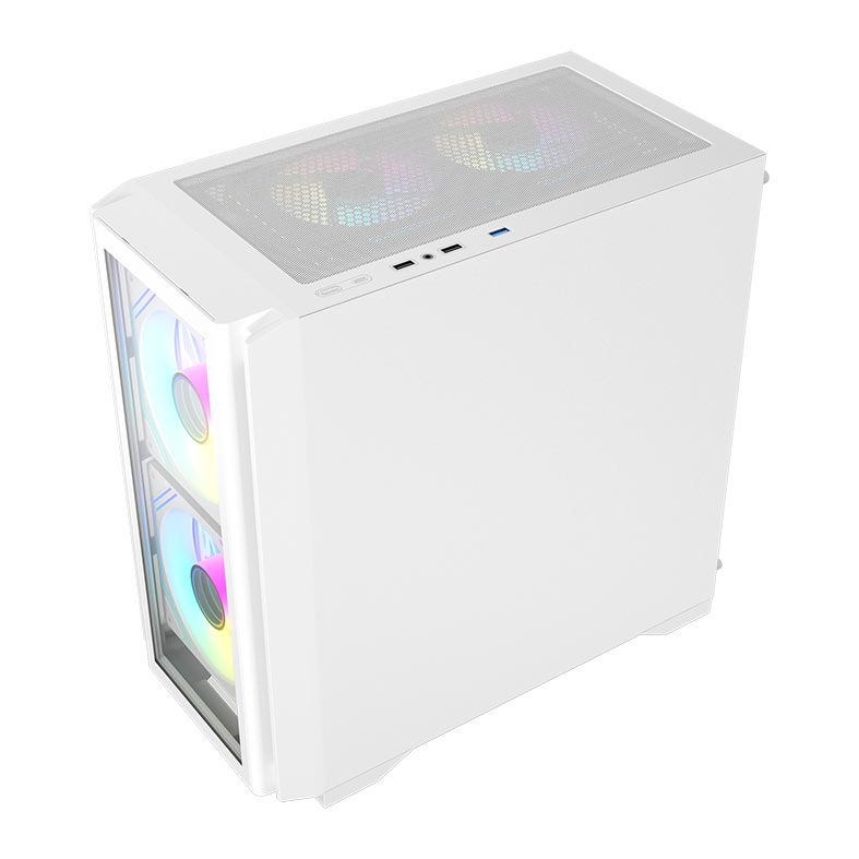 Gabinete Gamer Acegeek Vision M352, Mini-Tower, Lateral de Vidro, Branco, AG-VISION-M352-WH