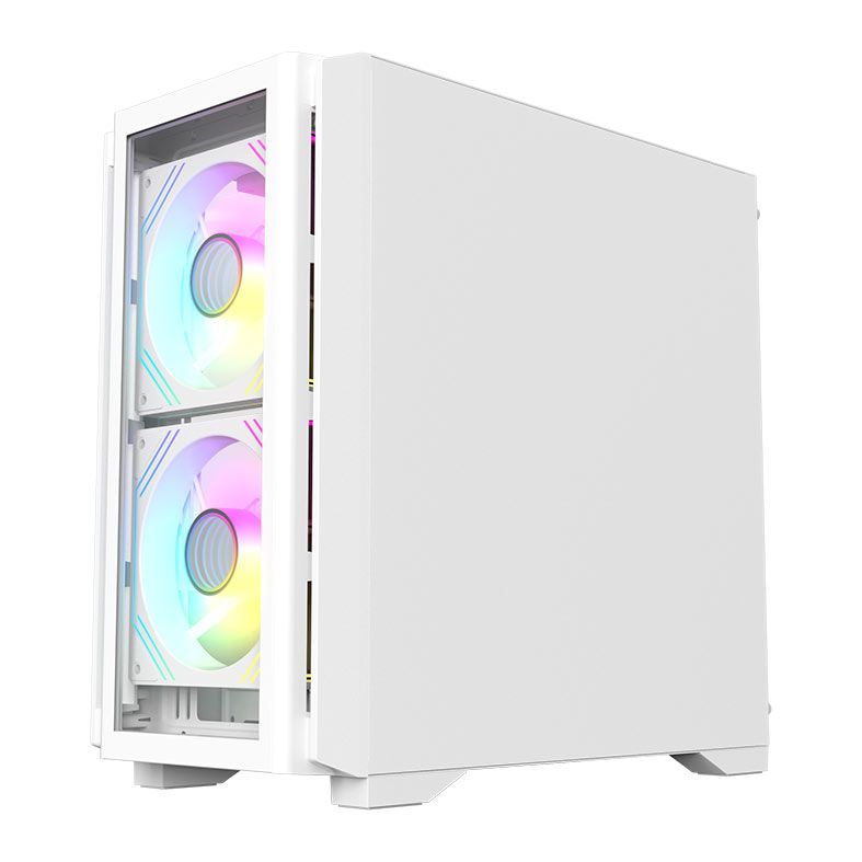 Gabinete Gamer Acegeek Vision M352, Mini-Tower, Lateral de Vidro, Branco, AG-VISION-M352-WH