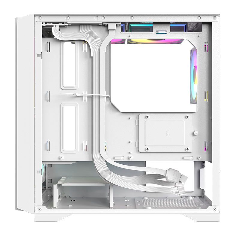 Gabinete Gamer Acegeek Vision M352, Mini-Tower, Lateral de Vidro, Branco, AG-VISION-M352-WH