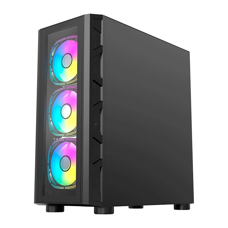 Gabinete Gamer Acegeek Warrior A380 Glass, Full-Tower, Lateral de Vidro, Preto, AG-WARRIORA380GLASS-BK