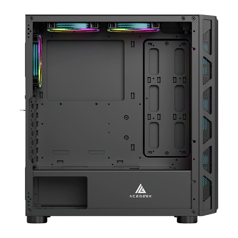 Gabinete Gamer Acegeek Warrior A380 Mesh, Full-Tower, Lateral de Vidro, Preto, AG-WARRIORA380MESH-BK