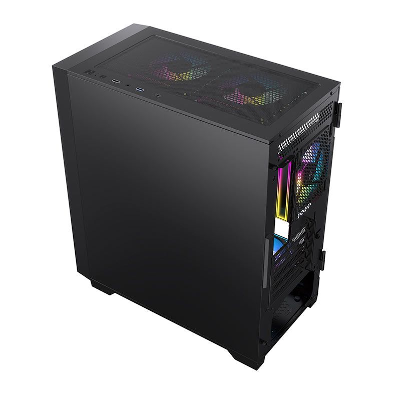 Gabinete Gamer Acegeek Xrader Mini, Mid-Tower, Lateral de Vidro, Preto, AG-XRADER-MINI-BK