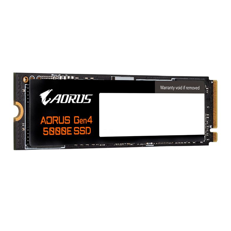 SSD Gigabyte Aorus Gen4 5000E, 500GB, M.2 2280, PCIe NVMe, Leitura 5000 MB/s, Gravacao 3800 MB/s, AG450E500G-G