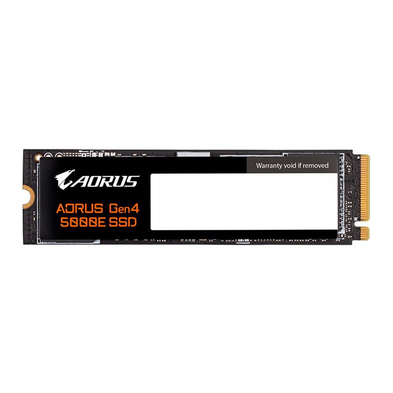SSD Gigabyte Aorus Gen4 5000E, 500GB, M.2 2280, PCIe NVMe, Leitura 5000 MB/s, Gravacao 3800 MB/s, AG450E500G-G
