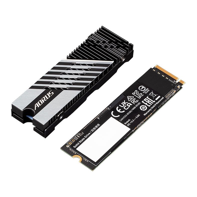 SSD Gigabyte Aorus Gen 4, 2TB, M.2 2280, PCIe NVMe, Leitura 7300 MB/s, Gravacao 6850 MB/s, AG4732TB-G10