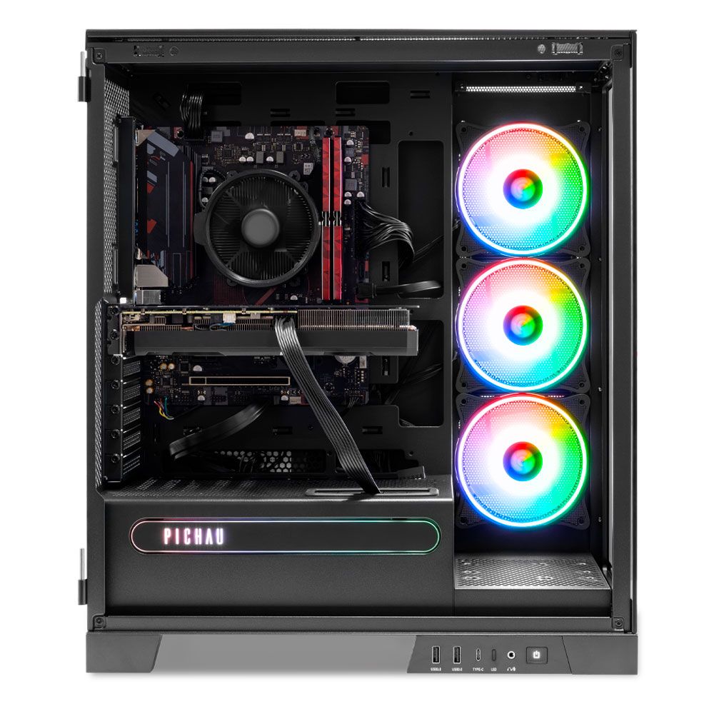 PC Gamer Pichau Cris II, AMD Ryzen 7 5700X, Radeon RX 7600 8GB, 16GB DDR4, SSD M.2 1TB 