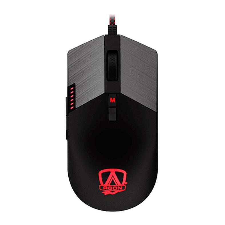 Mouse Gamer AOC AGON AGM700, RGB, 16000 DPI, 8 Botoes, Preto, AGM700DRCB