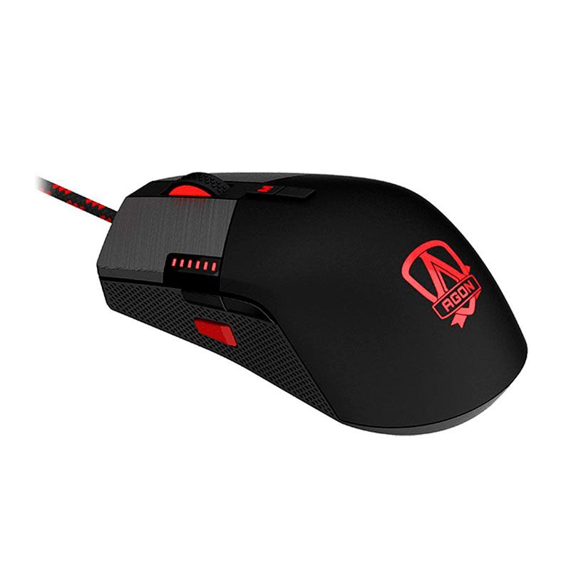 Mouse Gamer AOC AGON AGM700, RGB, 16000 DPI, 8 Botoes, Preto, AGM700DRCB