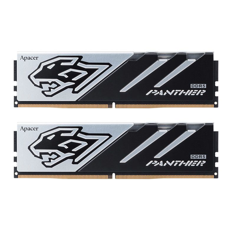 Memoria Apacer Panther, 32GB (2x16GB), DDR5, 5200MHz, C40, Preto e Prata, AH5U32G52C5227BAA-2