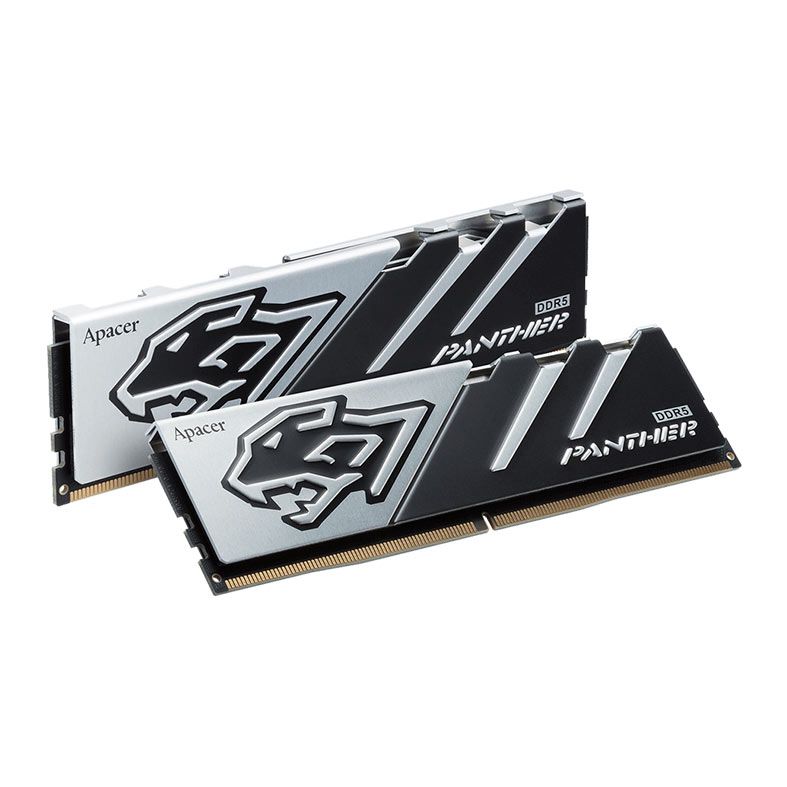 Memoria Apacer Panther, 32GB (2x16GB), DDR5, 5200MHz, C40, Preto e Prata, AH5U32G52C5227BAA-2