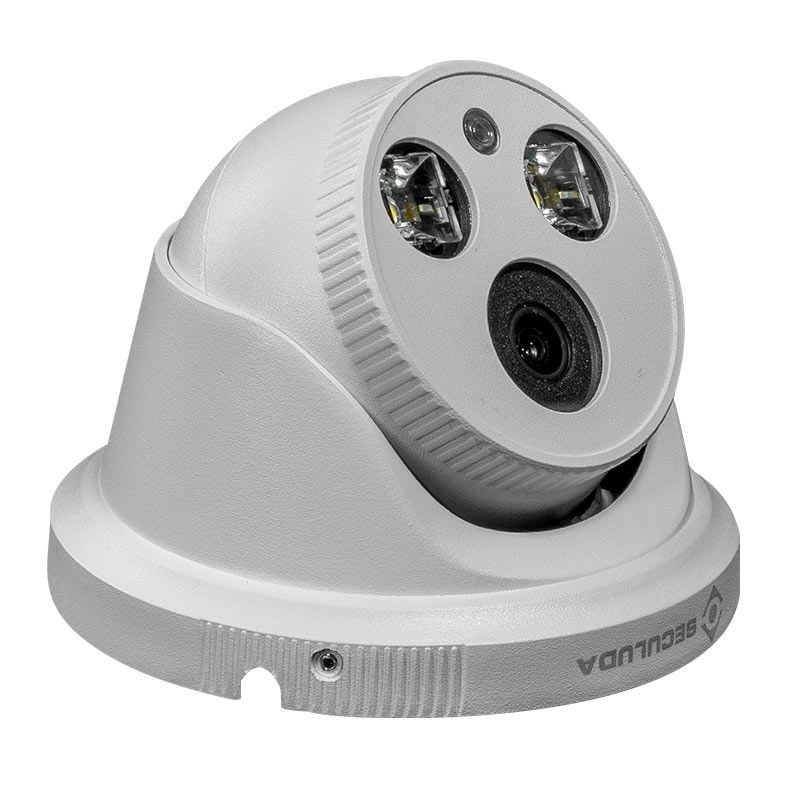 Camera Seculuda ColorVu IP Dome, HD, 2MP, Branco, AHD-W-MFD202M