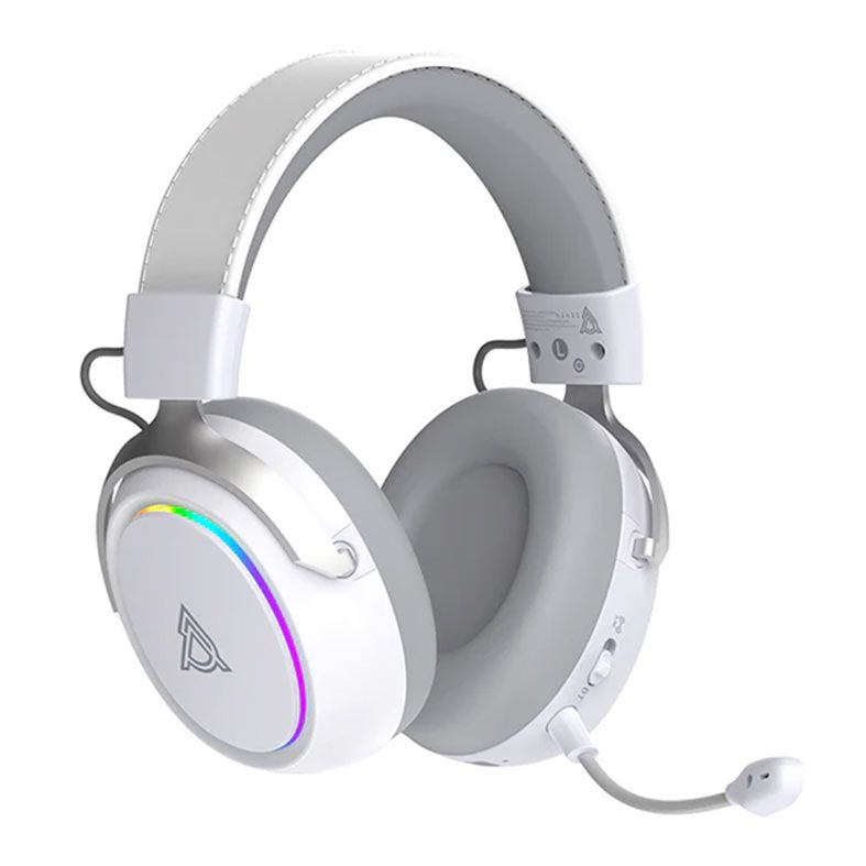 PRE VENDA - Headset Ajazz AHM10 Max, Drivers 53mm, RGB, Tri-Mode, Branco, AHM10MAX-WH