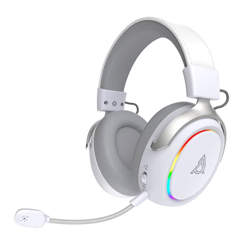 PRE VENDA - Headset Ajazz AHM10 Max, Drivers 53mm, RGB, Tri-Mode, Branco, AHM10MAX-WH