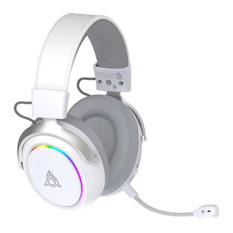 PRE VENDA - Headset Ajazz AHM10 Max, Drivers 53mm, RGB, Tri-Mode, Branco, AHM10MAX-WH