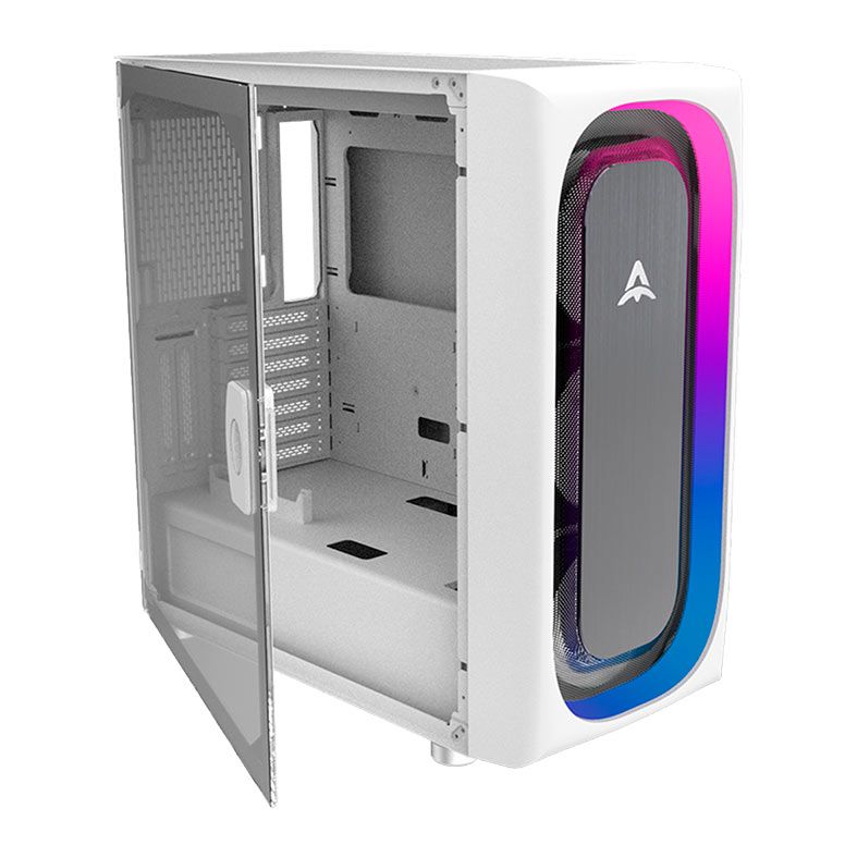 Gabinete Gamer Alseye Ai Pro, RGB, Full-Tower, Lateral de Vidro, Branco, ALSEYE-AI-PRO