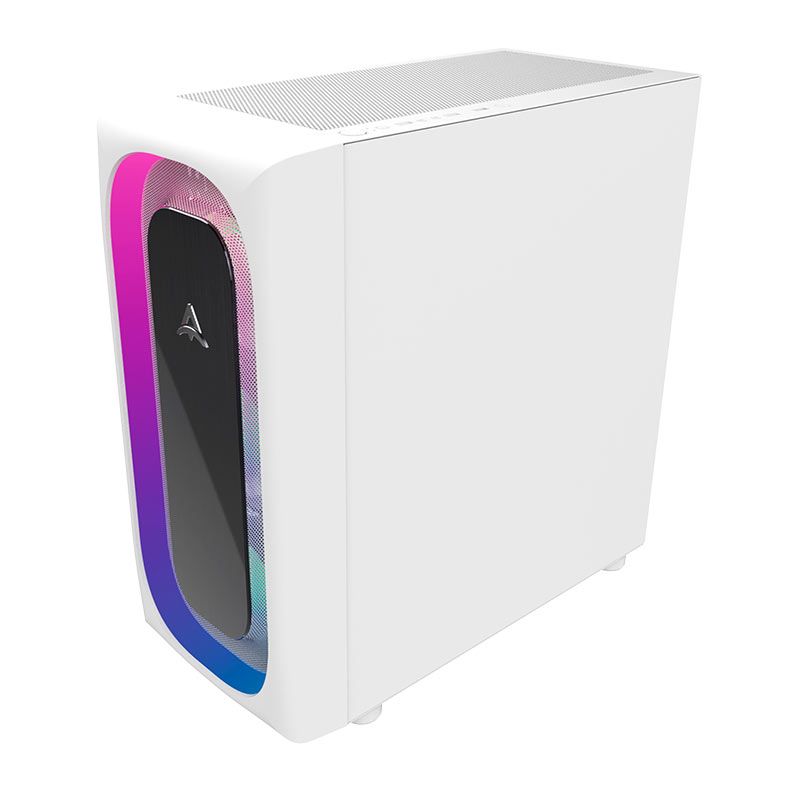 Gabinete Gamer Alseye Ai Pro, RGB, Full-Tower, Lateral de Vidro, Branco, ALSEYE-AI-PRO