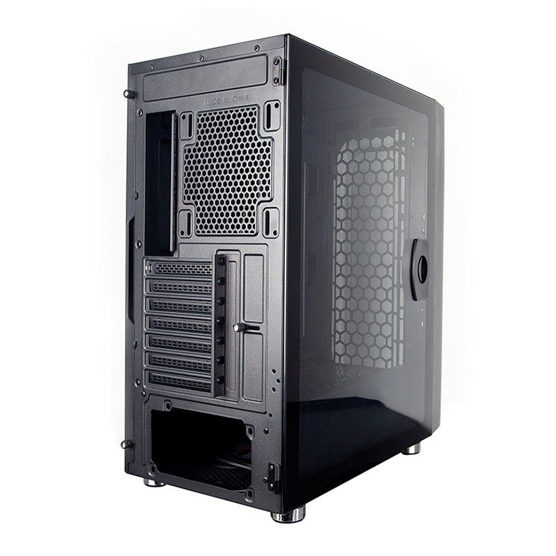 Gabinete Gamer Alseye AI-SE, Mid-Tower, Lateral de Vidro, Preto e Vermelho, AI-SE-ALSEYE