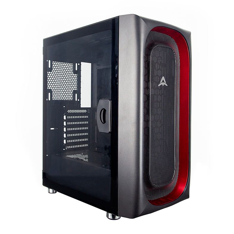 Gabinete Gamer Alseye AI-SE, Mid-Tower, Lateral de Vidro, Preto e Vermelho, AI-SE-ALSEYE