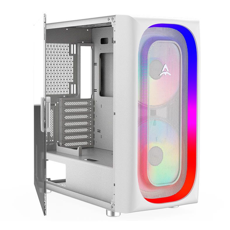 Gabinete Gamer Alseye AI, Full-Tower, Lateral de Vidro, Branco, AI-WH