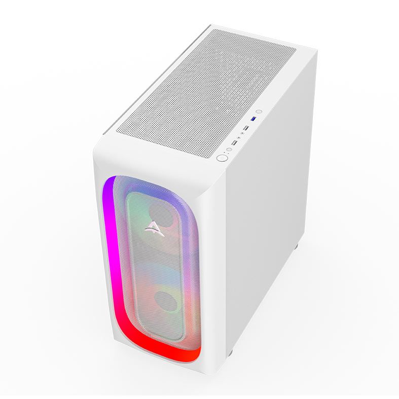 Gabinete Gamer Alseye AI, Full-Tower, Lateral de Vidro, Branco, AI-WH