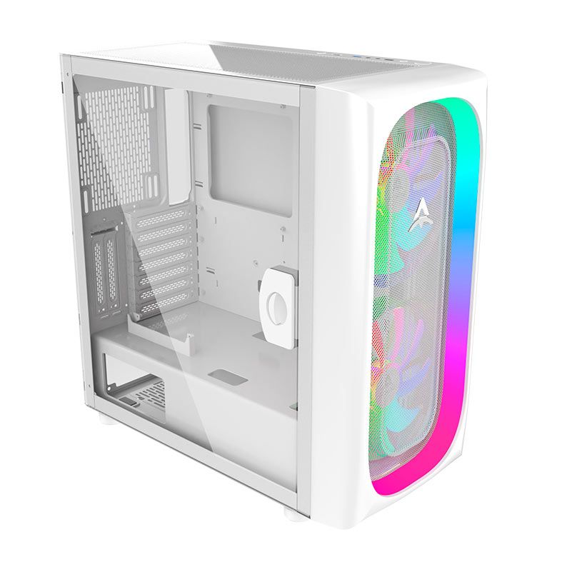 Gabinete Gamer Alseye AI, Full-Tower, Lateral de Vidro, Branco, AI-WH