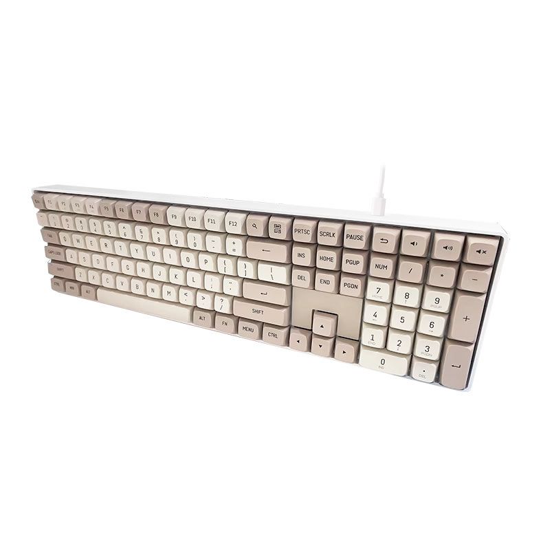 Teclado Mecanico Gamer Aigo A108, Switch Blue, USB-C, Marrom, AIGO-A108