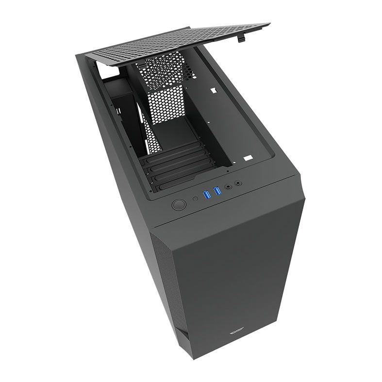 Gabinete Gamer Aigo DarkFlash V22, Mid-Tower, Lateral Vidro, Preto, CP-CASE-V22-BK