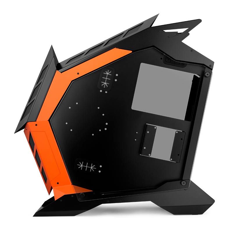 Gabinete Gamer Aigo DarkFlash Knight-K1 Preto/Laranja Lateral Vidro