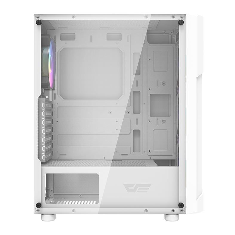 Gabinete Gamer Aigo DarkFlash Pollux, RGB, Mid-Tower, Com 4 Ventoinhas, Lateral Acrilico, Branco, AIGO-DF-POLLUX-WH